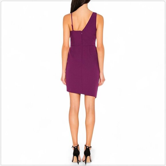 BCBGMaxazria BCBG Imperial Plum Micaila Asymmetrical Cocktail Dress NEW NWT 0 - Picture 3 of 7